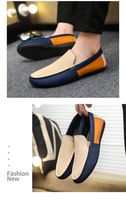 Business Shoes Fashion Casual Shoes Man Luxury Leather Loafers Breathable Slip on Male Boat Shoes Moccasins Driving Shoe