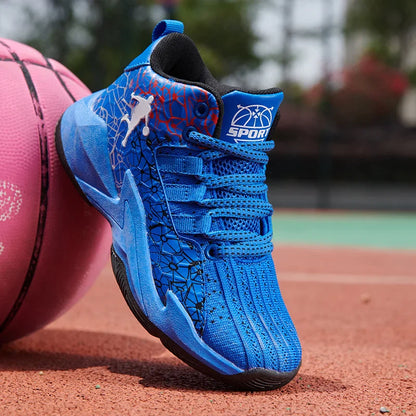 Classic Boys Basketball Shoes Kids Sneakers Fashion Tennis Kid Sport Shoes Outdoor Non-Slip Trainer Children School Basketball