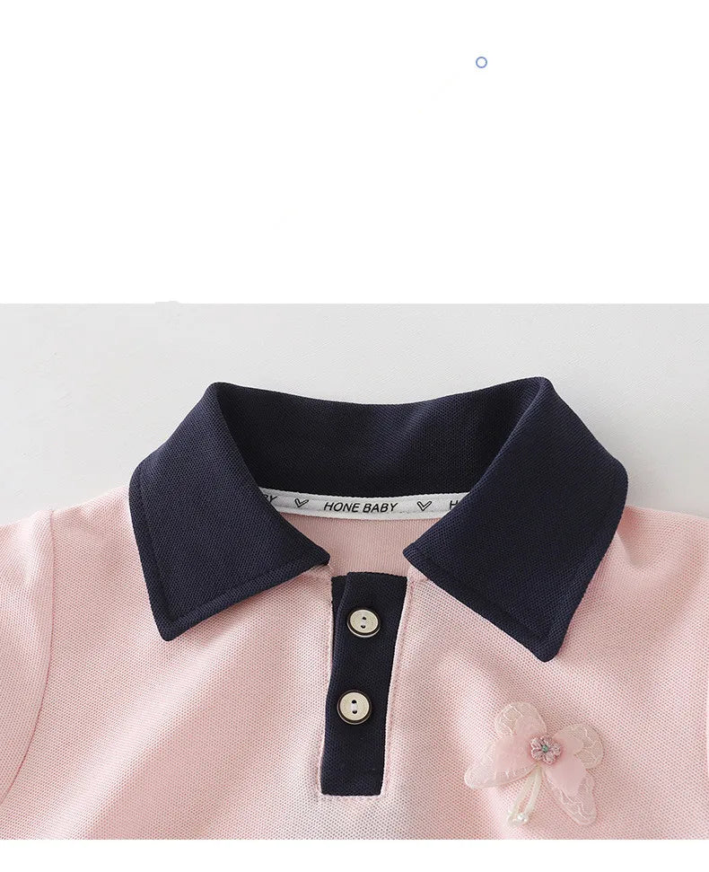 Girls Dresses Summer New Children Polo Shirts Dress For Baby Casual Clothes Kids Sports Costume Dress Outfits Girls