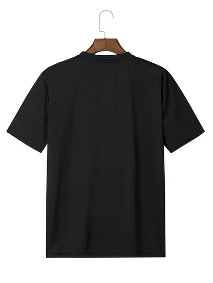 California Letter Printed Summer Men's Cotton Short Sleeve Casual Sports Tops Loose Large Comfortable Round Neck T-shirt