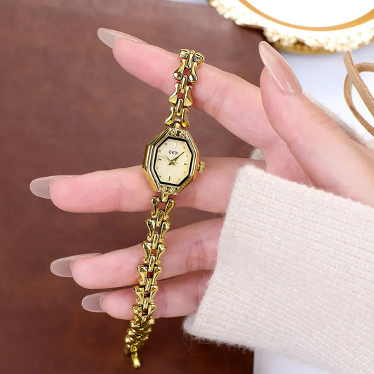 Ladies Watches are Exquisite Light Luxury Retro Metal Bracelets high-end Waterproof Women Fashion Quartz Wristwatches
