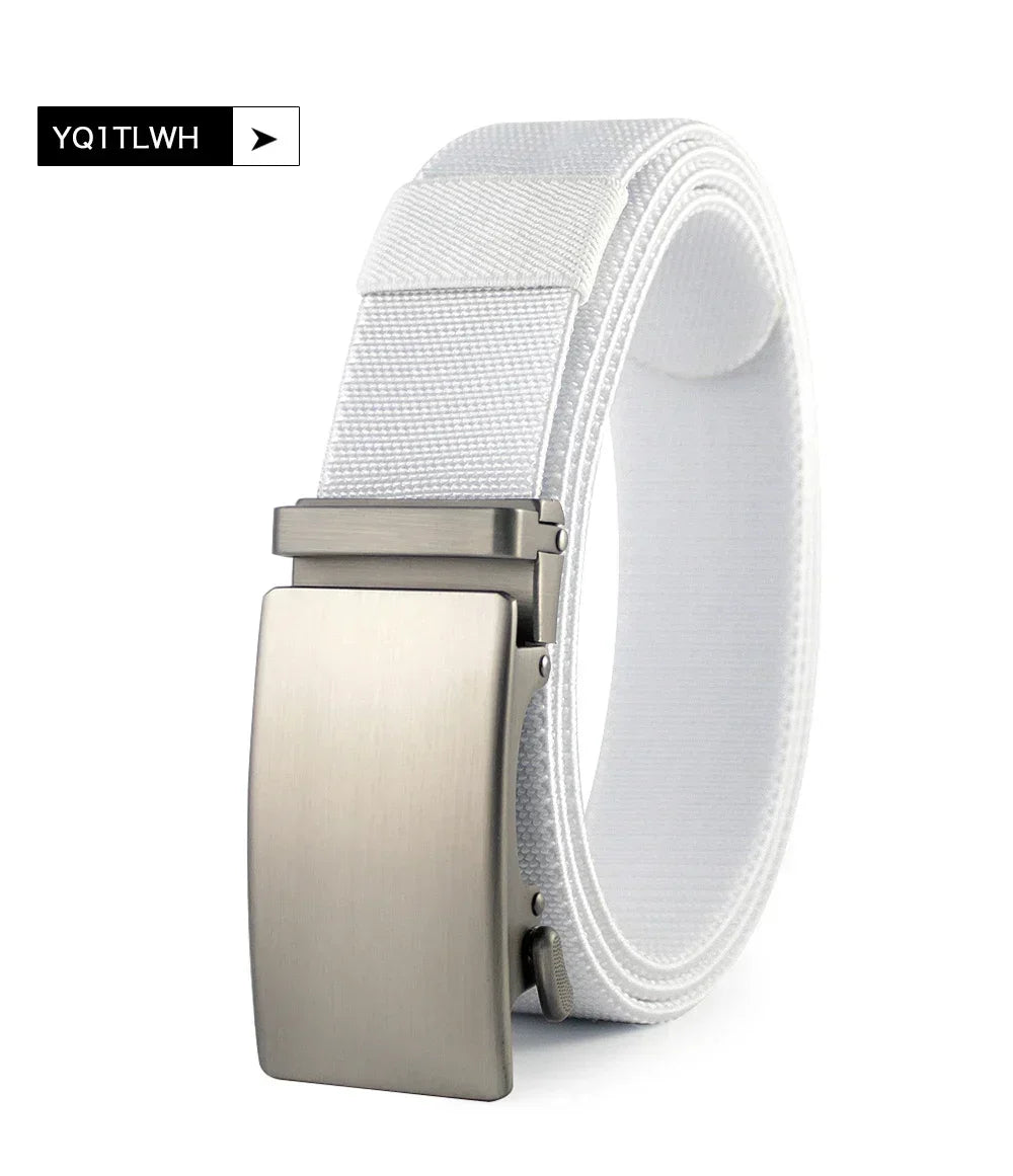 Men Belt Elastic Metal Automatic Buckle Army Outdoor Hunting Tactical Jeans Pants Belt Nylon Breathable Belts 150 Big Size Belts
