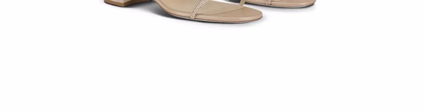 Crystal High-heeled Shoes Female 2025 New Summer Bow Rhinestone Thick Heel Sandals.