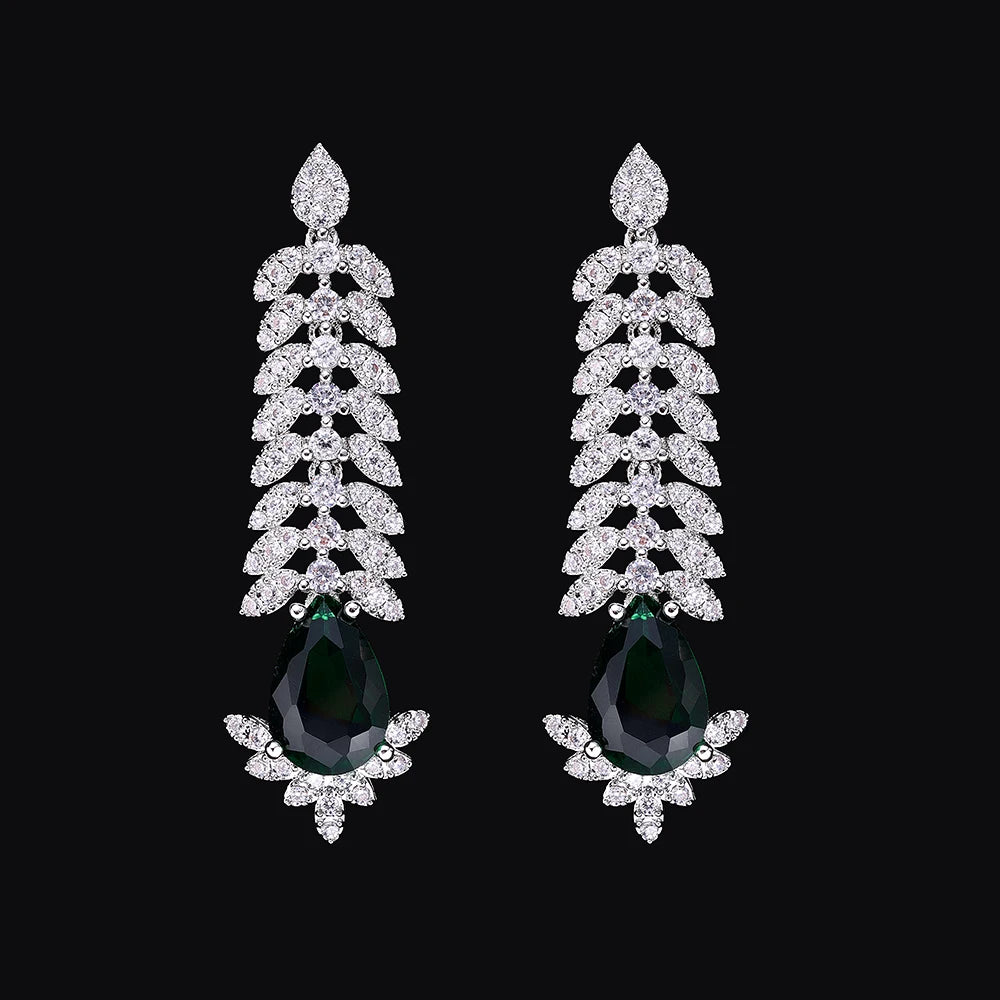2024 New 4-piece Bridal Cubic Zirconia Full Set Women's Party Jewelry Set, Deluxe Dubai Nigeria Crystal Wedding Jewelry Set