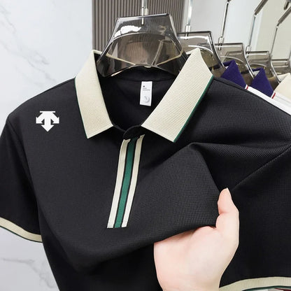 Luxury fashion brand summer designer new exquisite embroidered polo shirt personalized men's comfortable breathable short sleeve