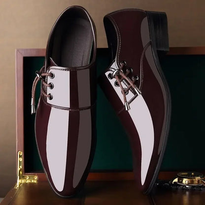Leather Casual Social Shoe Male Official Business Gentleman New Men's Formal Shoes Footwear Suit 2025 Style Cheap Liquidation 39