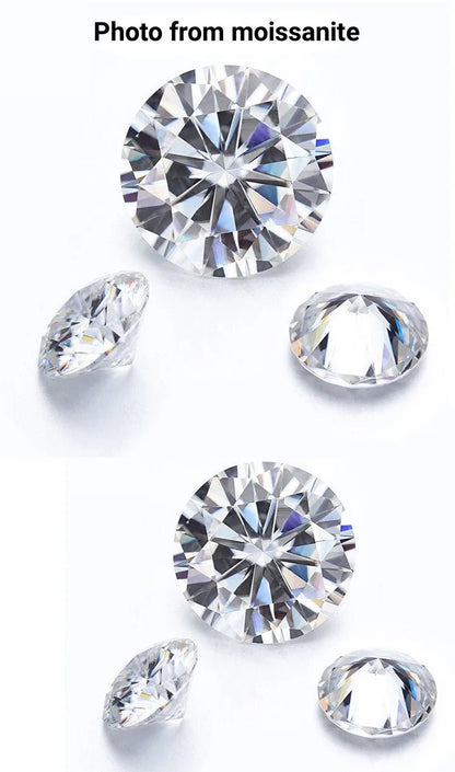 Real 1 CT D Color Moissanite Stud Earrings For Women Top Quality 925 Sterling Silver Sparkling Wedding Jewelry