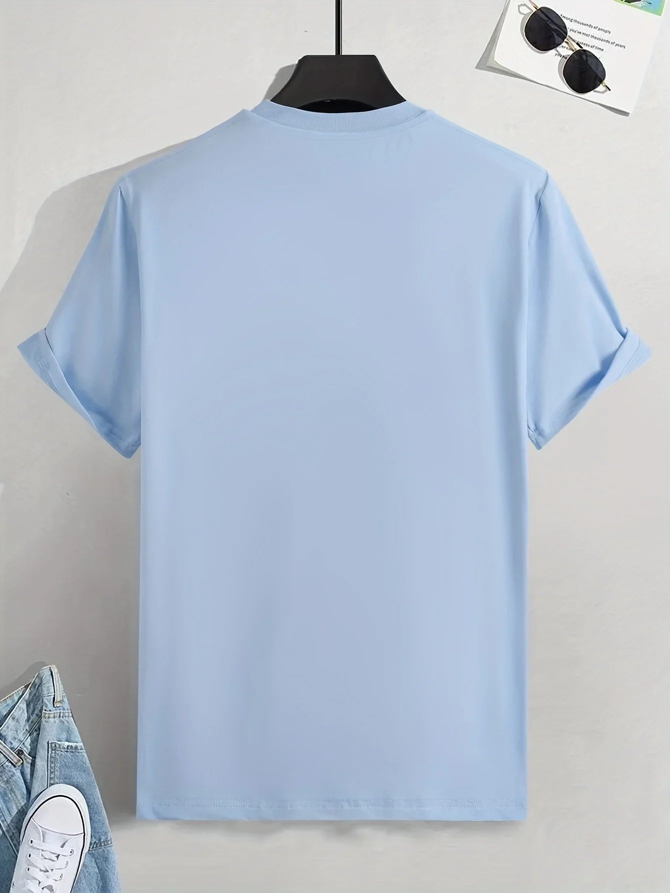 Men's 100% pure cotton summer loose and comfortable casual solar system Planets printed round neck short sleeved T-shirt top