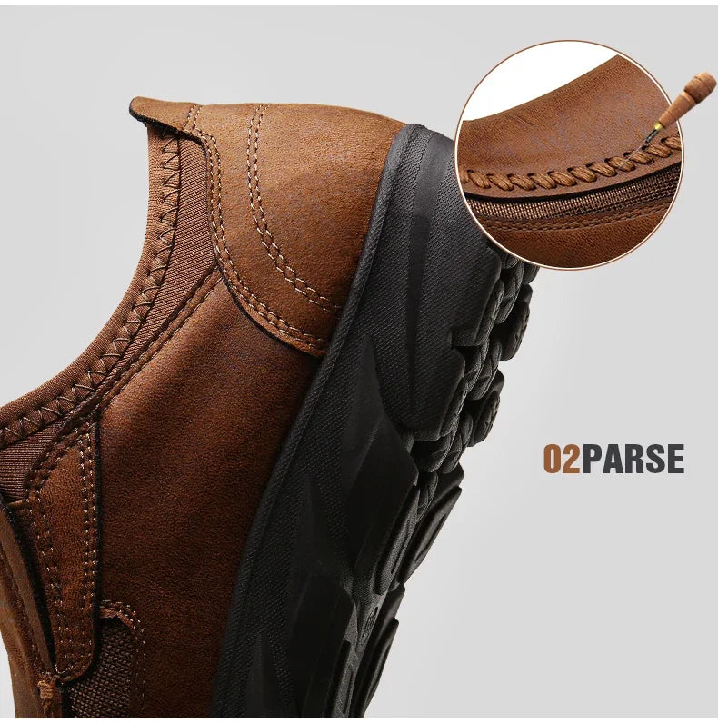 Sapatos Casuais Masculinos Respiráveis Mocassins Tênis Moda Confortável Plano Feito à Mão Retrô Lazer Mocassins Sapatos Masculinos