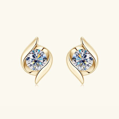 Sterling Silver 925 Real Moissanite Jewelry Set for Women 2.0ctw D Color Lab Diamond Stud Earrings Pendant Necklace Sets Gift