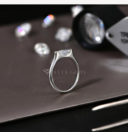 Hot Marquise Cut 1CT Moissanite Rings for Women Men S925 Silver 18K Gold Plated Classic Elegant Wedding Engagement ring