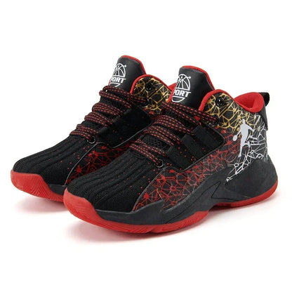 New Children's Sports Shoes Medium and Large Children's Mesh Boys Training Shoes Boys Basketball Footwear 2024 Spring and Summer