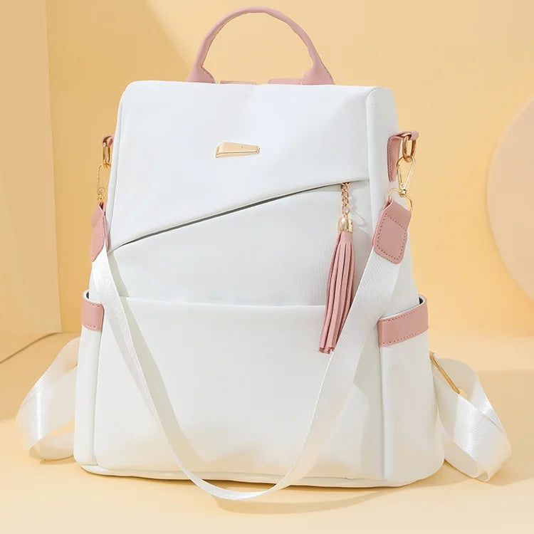 Women's fashion backpack large capacity lightweight Oxford cloth schoolbag leisure travel small backpack women