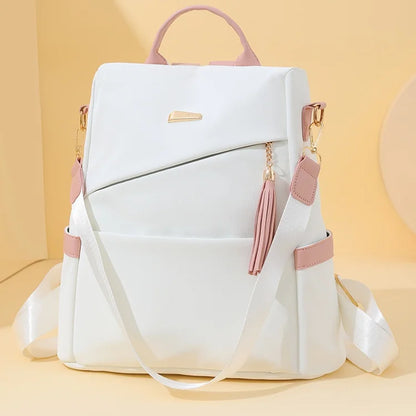 Women's fashion backpack large capacity lightweight Oxford cloth schoolbag leisure travel small backpack women