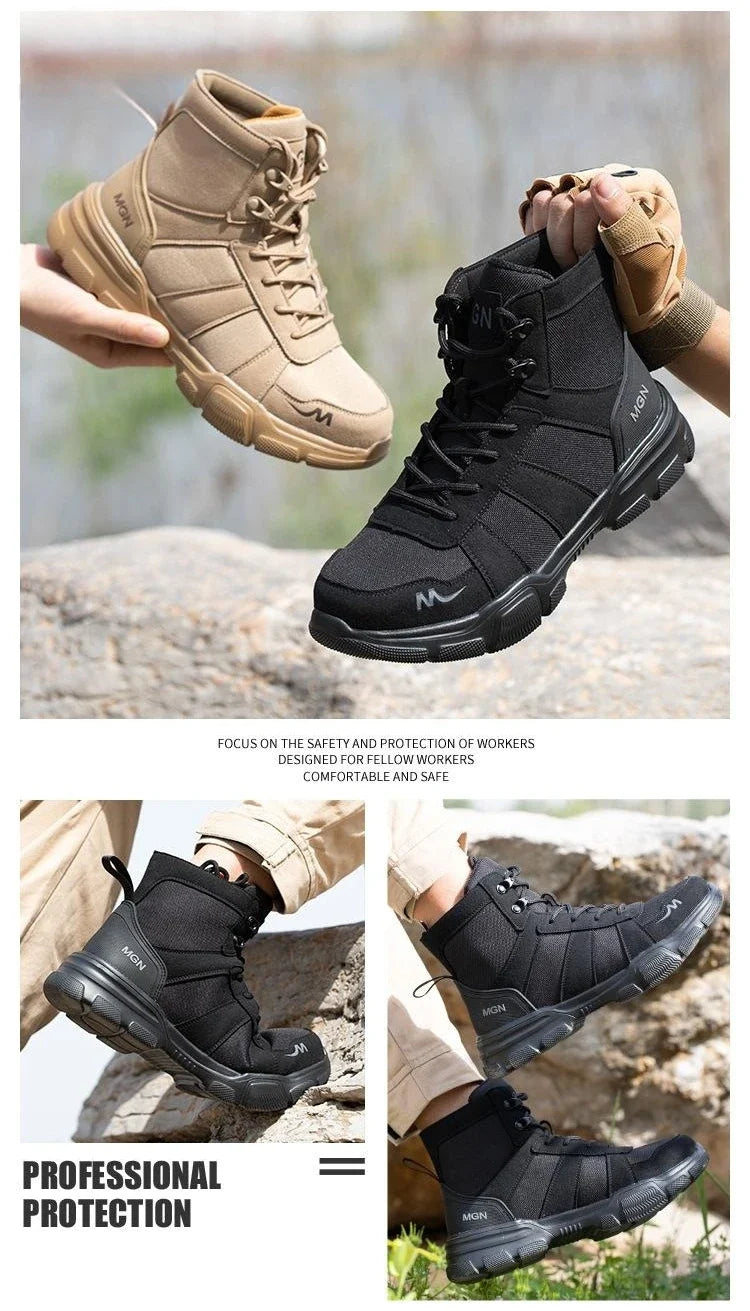 48 Plus Size Platform Non Slip Work Safety Boots Men Steel Toe Cap Anti-smash Sneakers Shoes Anti Puncture Security Boots