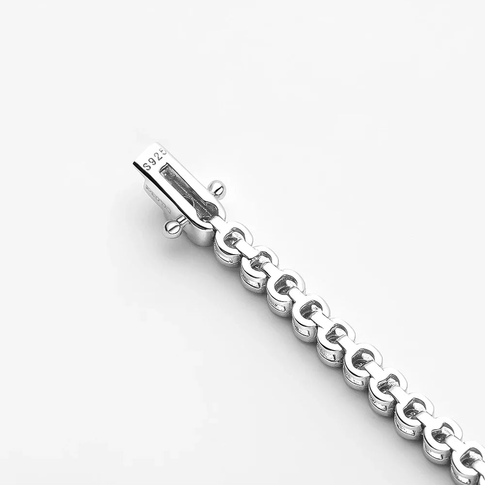 2mm Moissanite Bubble Tennis Bracelet For Women S925 Silver Sparkling Wedding Bracelet Can Pass Diamond Test Fine Jewelry