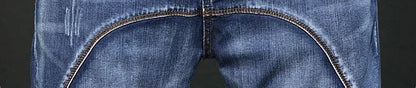 Male Cowboy Pants Straight Trousers with Pockets Blue Jeans for Men Retro Baggy Buggy Autumn Clothing Washed Original Winter Xs