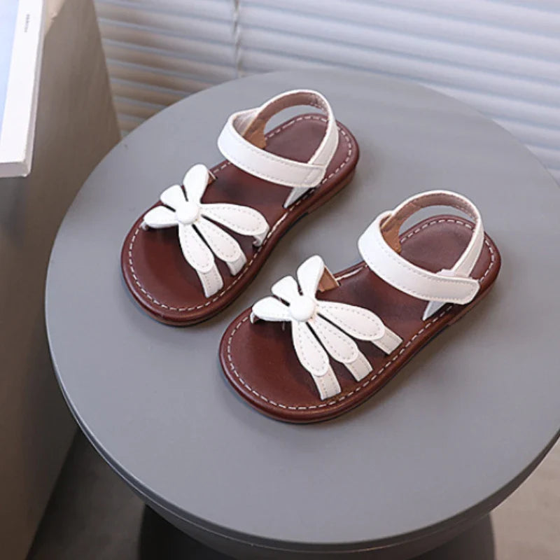 Summer Girls Sandals Flower Soft Bottom Baby Beach Sandals Open Toe Kids Girls Princess Shoes