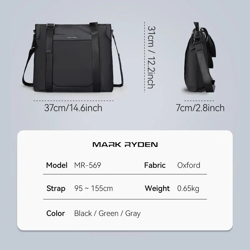 Multifunctional leather messenger bag men Black Crossbody Bag Large Capacity Stylish Men Shoulder Bag men