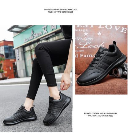 Causal Chef Shoes four Season new Lightweight Soft Sole Comfort Oil proof Men and Women's Chef Business Work Leather Shoe