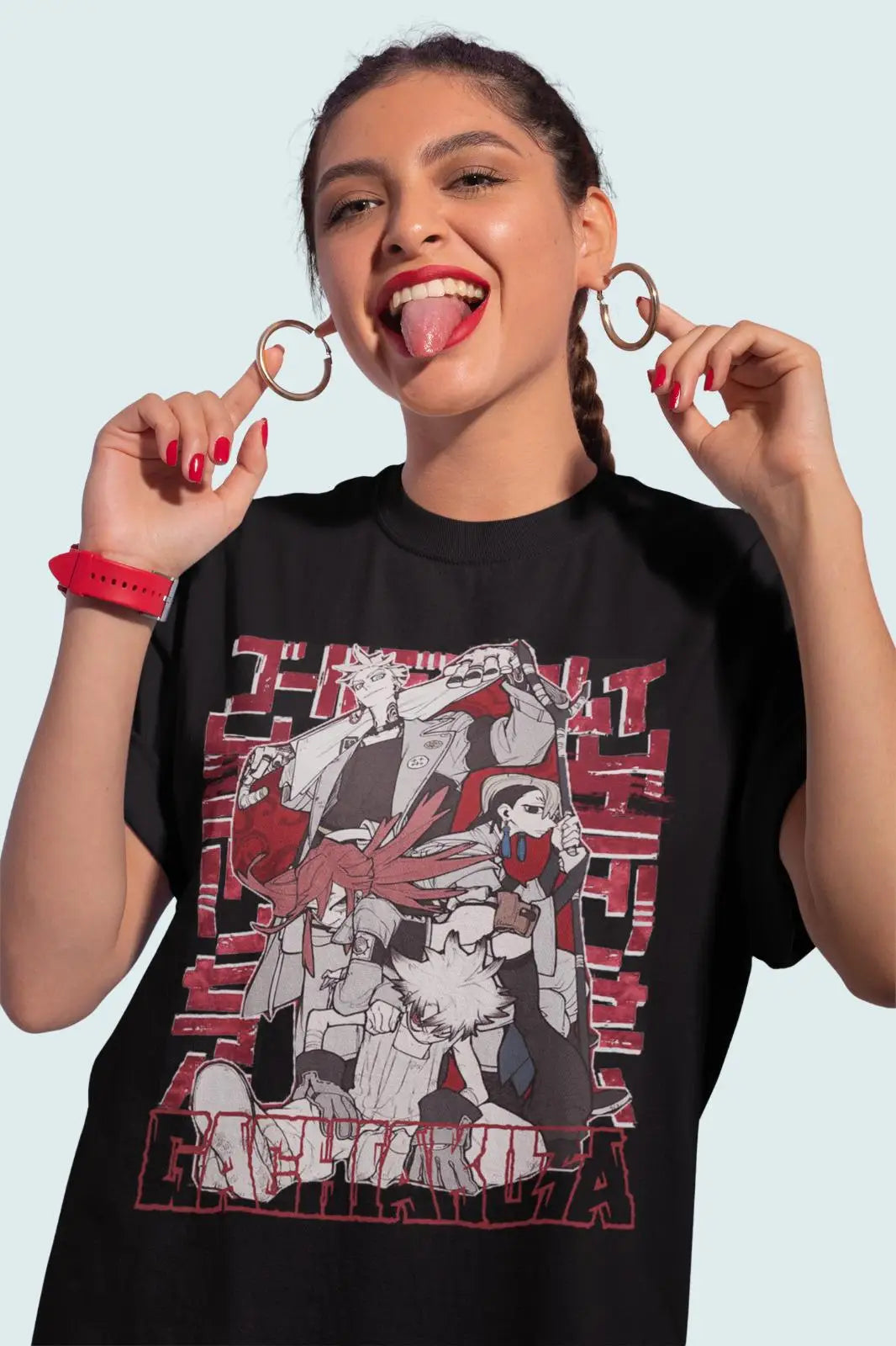 Anime Enthusiast Shirt, Anime Comic T-shirt, Retro Comic Pattern T-shirt, Men and Women Summer Casual Loose and Comfortable Top