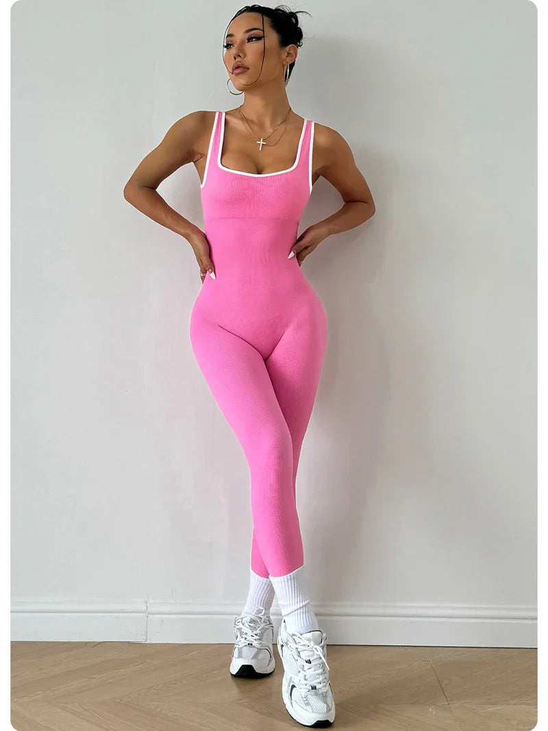 Sexy Backless Jumpsuit Women Yoga Set One-piece Bodysuit For Fitness Gym Clothing Sportswear Quick-Dry Workout Sports Clothes