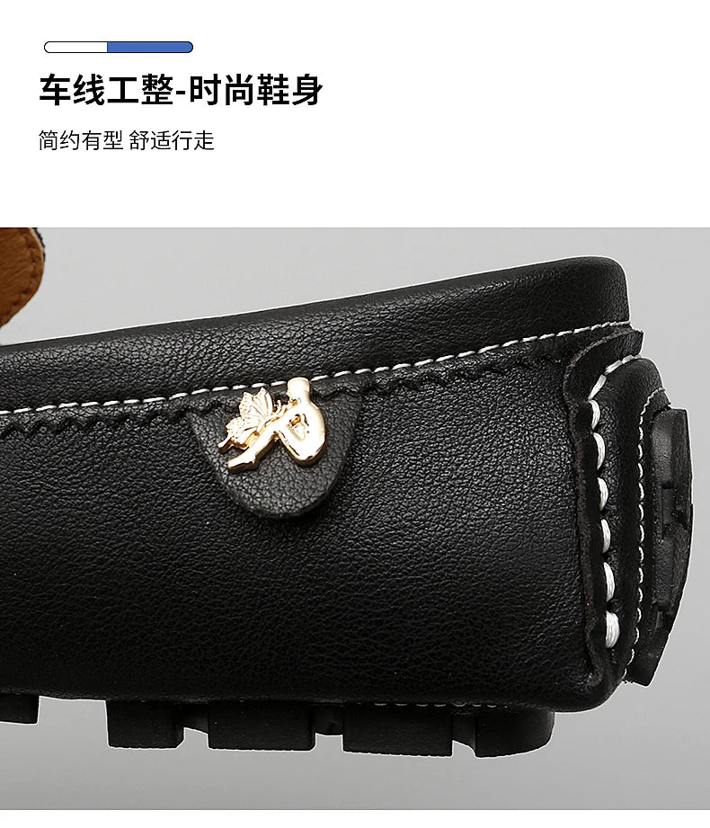 2025 New Handmade Beanie Shoes Men's Soft Sole Lazy Korean Style Trbottomy Easiest for Match Casual Slip-On Driving