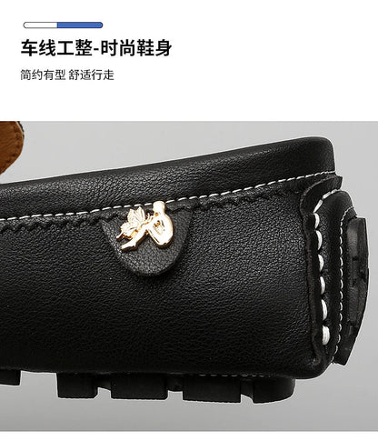 2025 New Handmade Beanie Shoes Men's Soft Sole Lazy Korean Style Trbottomy Easiest for Match Casual Slip-On Driving