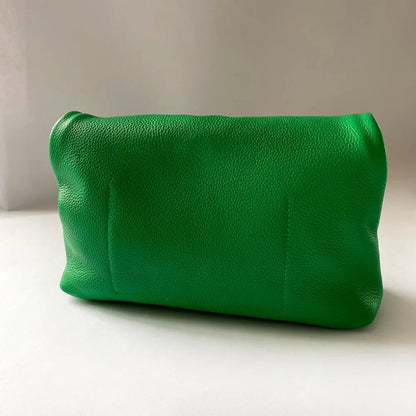 Leather Cowhide Handbag High Quality Leather Women's Foldable Designer Handbag Simple Magnet Handle Bags