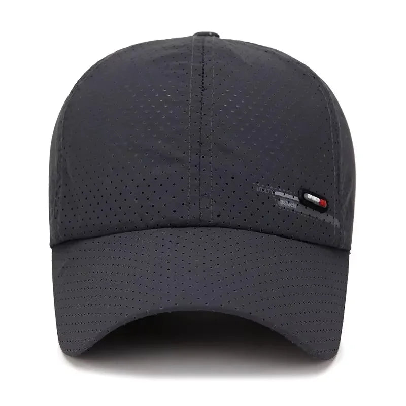 Summer New Breathable Hole Punch Quick Dry Hat Men's Outdoor Fishing Shade Sunscreen Baseball Cap Cycling Travel Sports Cap