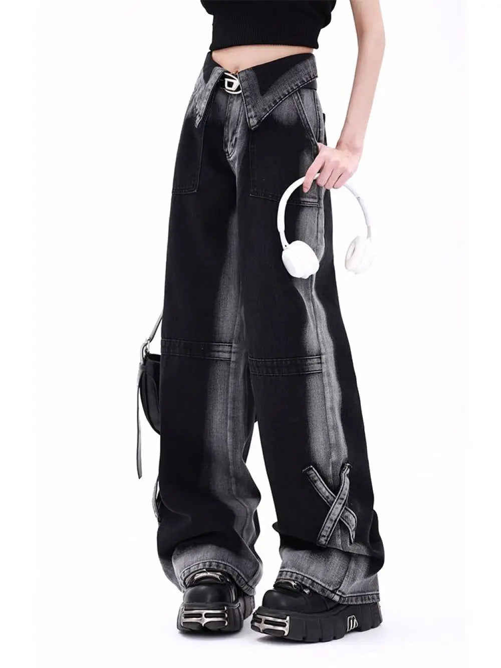High Street Dopamine Wear Straight Wide Leg Pants