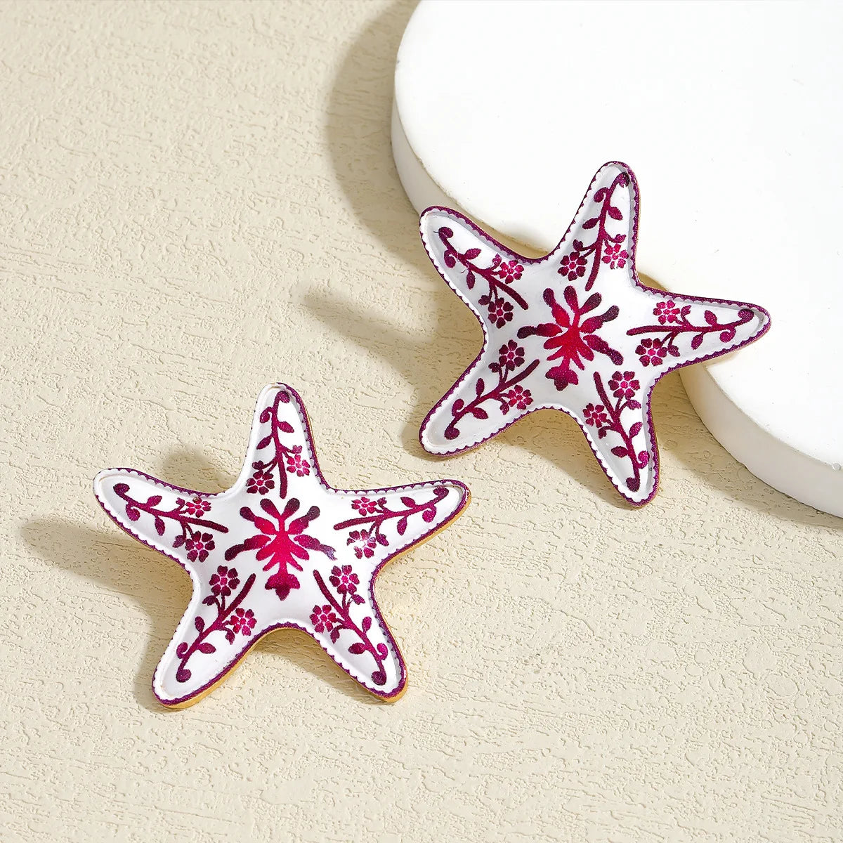 1 Pair Geometric Temperament Casual Starfish Stud Earrings Summer Simple Beach Vacation Style Earrings Ocean Jewelry Gift