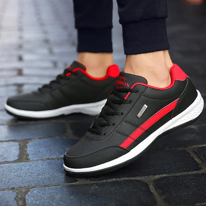 Shoes for Men Leather Sneaker Waterproof Casual Comfortable Men's Sneaker Lace Up Footwear Vulcanized Man Shoe Masculino