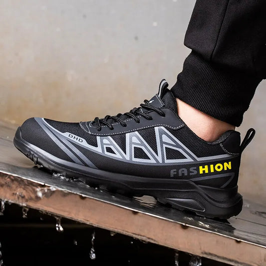 Fashion Sports Shoes Work Boots Puncture-Proof Safety Shoes Men Steel Toe Shoes Security Protective Shoes Indestructible