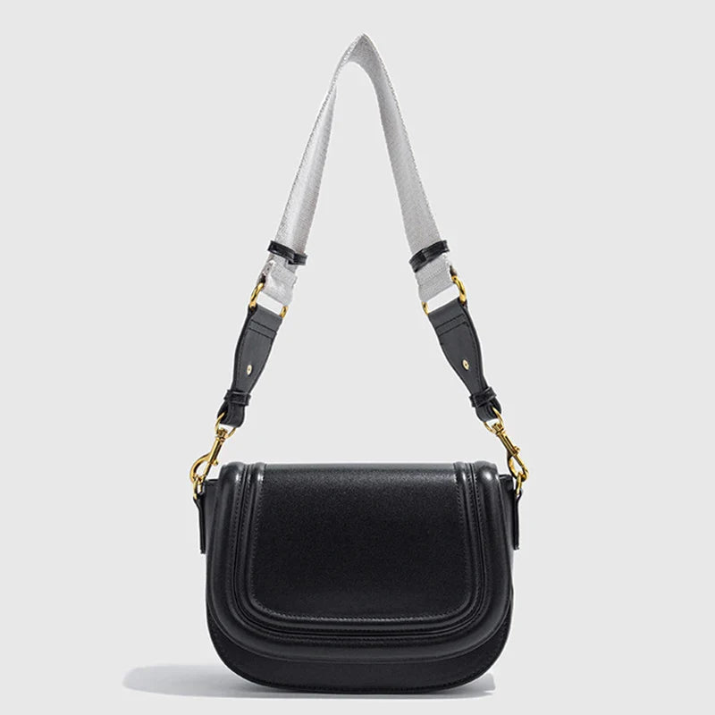 2025 New Women's Bag Wide Shoulder Strap Shoulder Bag Diagonal Underarm Bag