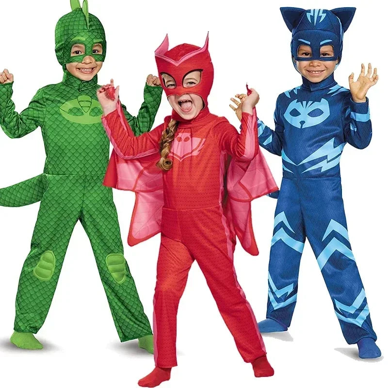Anime Masks Owlette Catboy Connor Greg Amaya Cosplay Costumes Gekko Sutis Cloak Party Costume For Boys Performance Show
