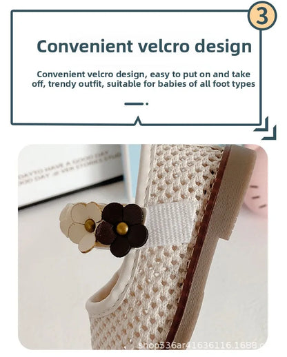 Girls Walking Shoes Lace Mesh Bows Kids Princess Shoes Non-slip Shiny Sequins 2025 New Children Flat Shoes Soft Sole Non-slip