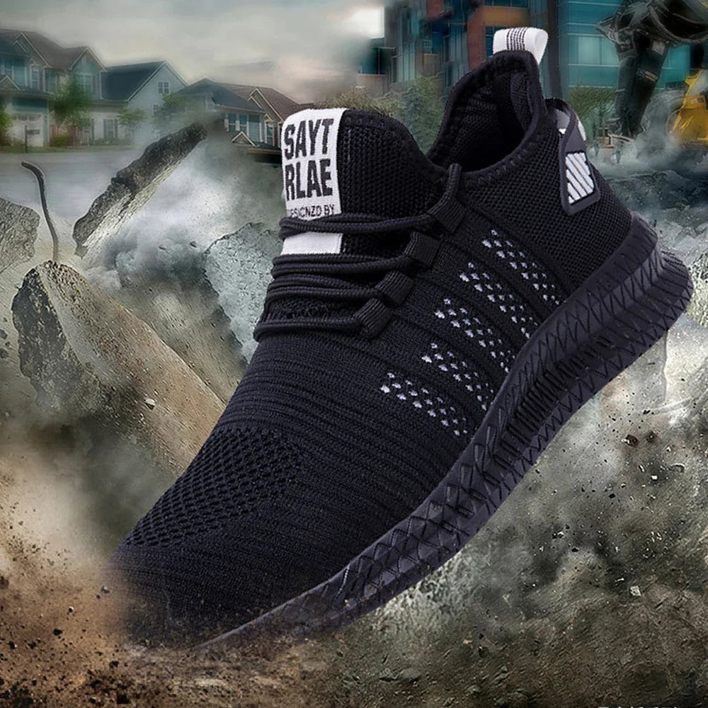 Work Safety Shoes Non-slip Waterproof Anti-smashing Steel Toe Puncture Working Boots Lightweight Fashion Sneakers For Men Women