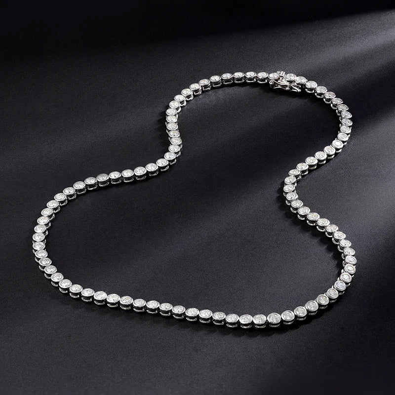GRA Certified D Color 2-3mm Full Moissanite Tennis Bracelet For Women S925 Silver Plated 18K Bubble Diamond Link Bracelets
