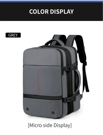 Men's Backpack with Expandable Vacuum Compression, Large Capacity, Dry and Wet Separation, Multifunctional Business Backpack for Short Business Trips