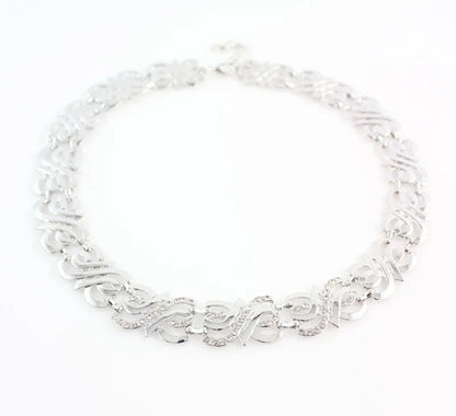 Women wedding Crystal jewelry sets gold Silver color sets necklace earring ring Bracelet african beads jewelry sets
