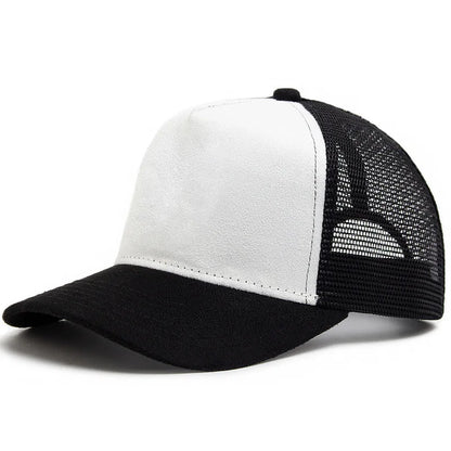 Spring Summer Suede 5 Panel Mesh Baseball Cap Big Head Unisex Trucker Hat Men And Women Sport Snapback Caps Leisure Gorros