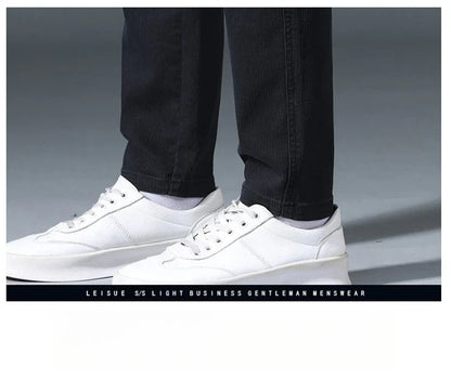 2025 Autumn New Casual Pants Men's Fashion Slim Fit Thick Straight Pants Soft Cotton Retro Style Streetwear Trousers Clothing