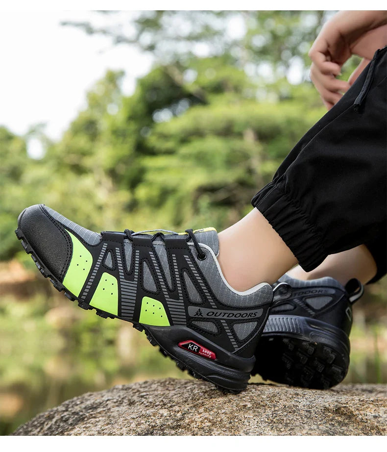 Sapatos de Caminhada Masculinos e Femininos Impermeáveis para Exteriores Tênis de Treino com Cadarço para Escalada Trekking Tênis de Montanha para Caminhada e Caça Tênis Táticos