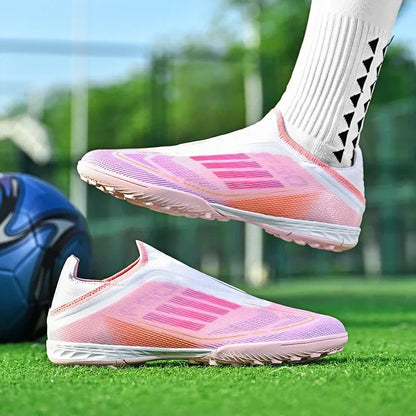 New Men Soccer Shoes Outdoor Sport Football Boots Training Breathable Match Boys Adult Cleats Non Slip Long Spikes Comfortable