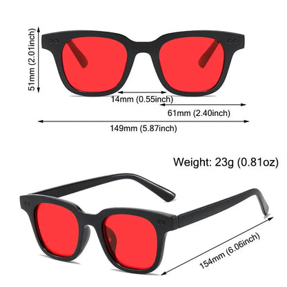 New Vintage Ocean Lens Sun Glasses Cycling Sunglasses for Men Women Fashion Square Frame Sunglasses UV Protection Eyewear Shades