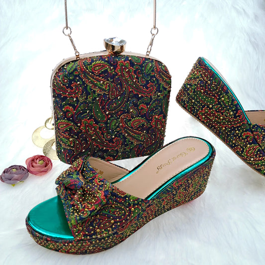 Italian Ladies Shoes and Bags Designer Shoes Women Luxury Shoes and Bag for Party In Women