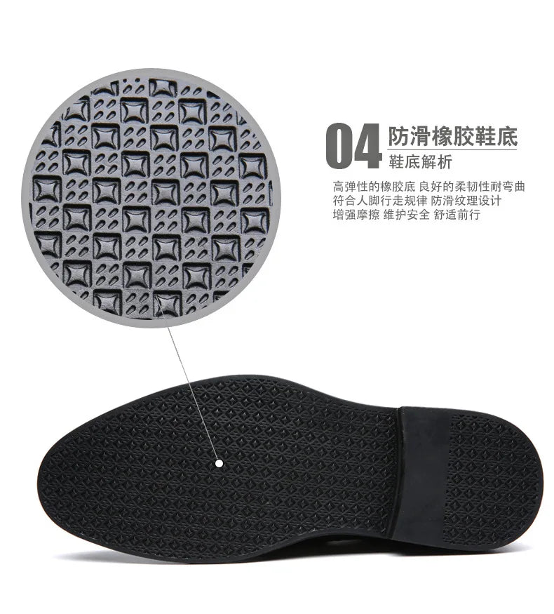 2026 Spring Autumn New Designer Brogue Shoes for Men Fashion Business Casual Shoes Male Solid Color Leather Shoe Loafers Man