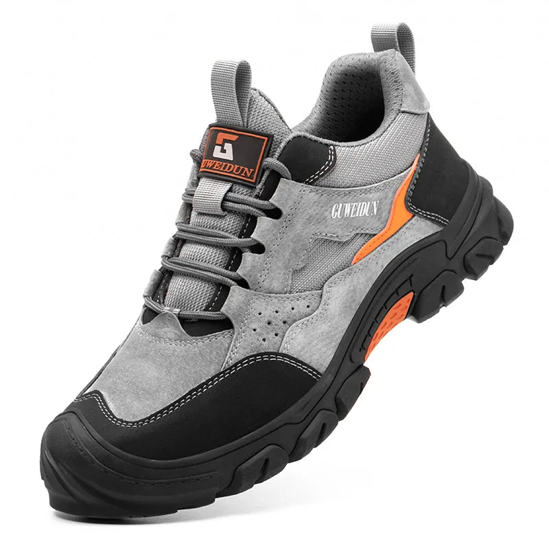 Men Safety Shoes Steel Toe Security Protection Work Boots Fashion Working Sneakers Anti-Smash Anti-puncture Indestructible Shoes