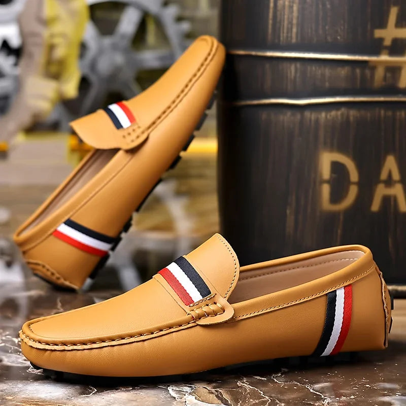 Men Shoes Slip on Loafers Mens Business Office Shoes Classic PU Leather Men's Loafer Shoes Casual Men Driving Shoes Men's Shoes